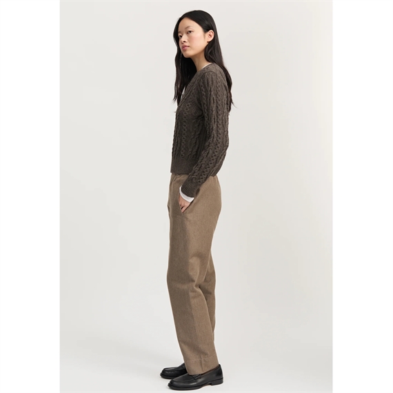 Aiayu Coco Pant Twill, Smokey Brown Melange