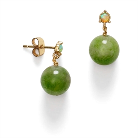 Anni Lu Ball Øreringe, Sage Green 