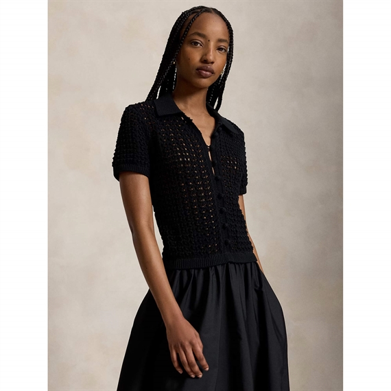 Polo Ralph Lauren Knit-Bodice Kjole, Sort