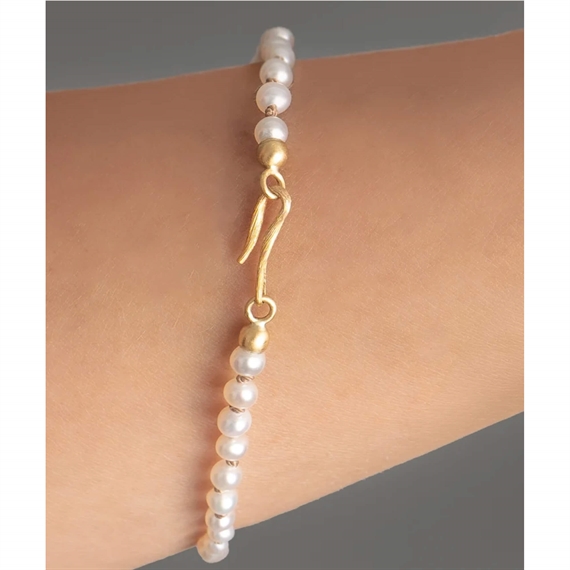 Dulong Vega Soul Ferskvandsperler Armbånd, 18K Guld