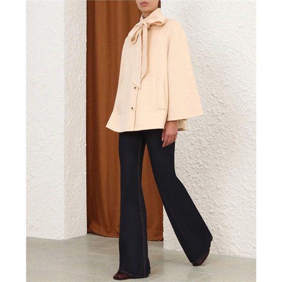 Zimmermann Valiant Pussybow Jakke, Cream