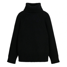 Skall Studio Omera T-neck Strik, Sort