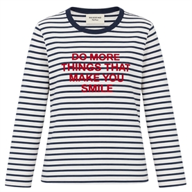 Weekend Max Mara WKDVICINO Bluse, Navy Pinstripes