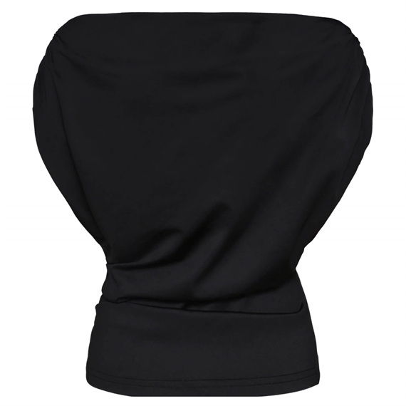 Rosemunde RWBridget Draperet T-shirt, Sort
