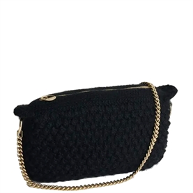 Aiayu Helen Chain Classic Clutch, Sort