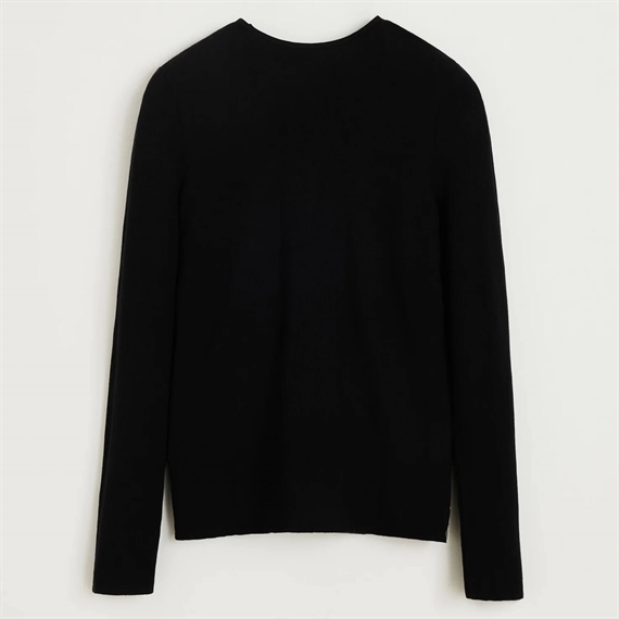 Aiayu Gentle Long Sleeve Bluse, Sort