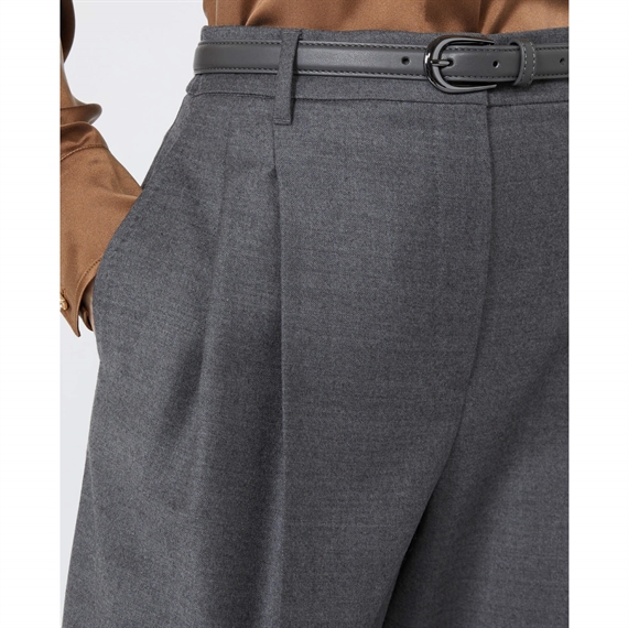Max Mara Studio MSTLAGO Bukser, Dark Grey Melange