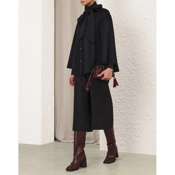Zimmermann Valiant Pussybow Jakke, Sort
