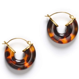 Anni Lu Big Swell Hoops, Golden Tortoise