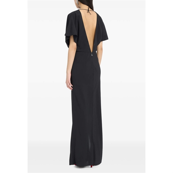 Rotate Maxi Slit Kjole, Sort