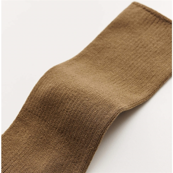Aiayu Cotton Rib Strømper, Chestnut