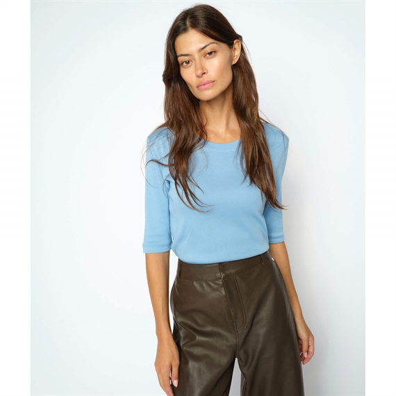 Mos Mosh Mali O-Neck T-shirt, Blissful Blue