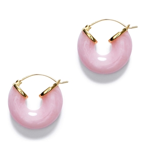 Anni Lu Big Swell Hoops, Rose Blush