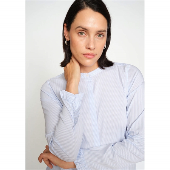 Mos Mosh Mattie Stripe Skjorte, Light Blue