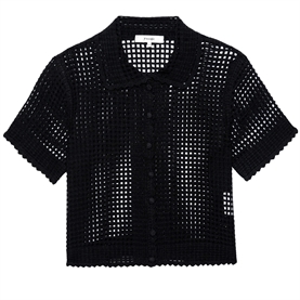 FRAME The Crochet Top, Sort