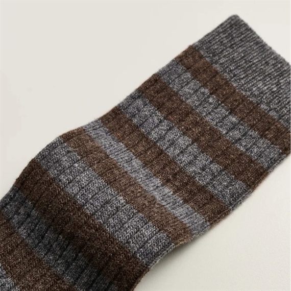 Aiayu Striped Cashmere Sokker, Mix Grey