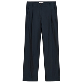 Aiayu Billy Zip Poplin Bukser, Black Navy