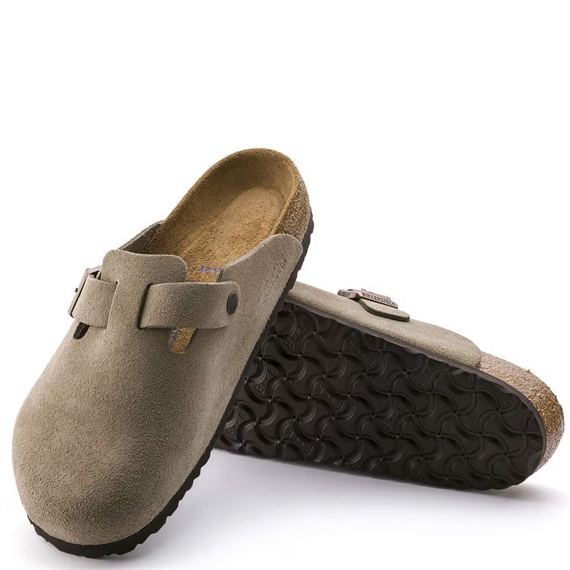 Birkenstock Boston Suede Leather Clogs, Taupe