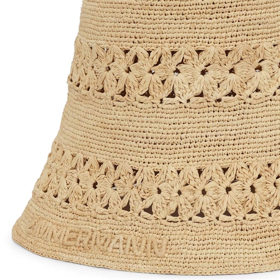 Zimmermann Raffia Bucket Hat, Natural
