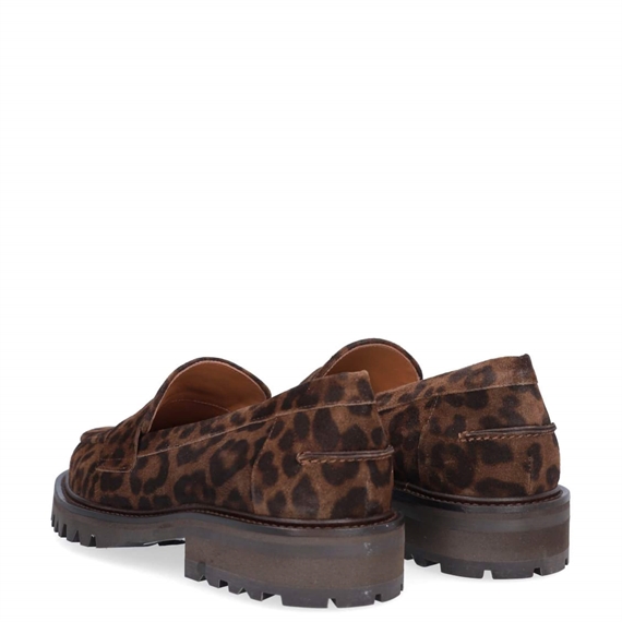 Billi Bi A9305 Loafers, Leopard Cuoio Suede 