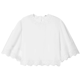 FRAME The Embroidered Top, Hvid