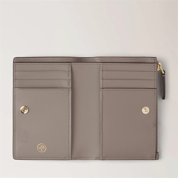 Mulberry Cont Bifold Zip Wallet Small, Cashmere Taupe 