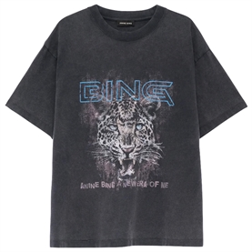 Anine Bing Cade Leo Muse T-shirt, Washed Black