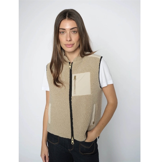 Mos Mosh Rowe Eli Teddy Vest, Feather Gray