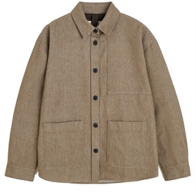 Aiayu Classic Dusty Shirt Skjorte, Smokey Brown Melange