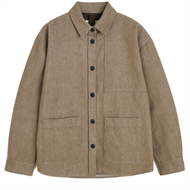 Aiayu Classic Dusty Shirt Skjorte, Smokey Brown Melange