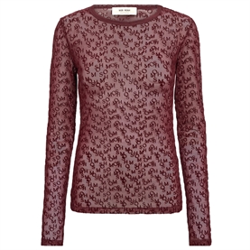 Mos Mosh Loretta Mono Mesh Bluse, Port Royale 