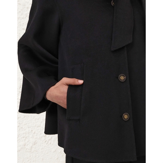Zimmermann Valiant Pussybow Jakke, Sort