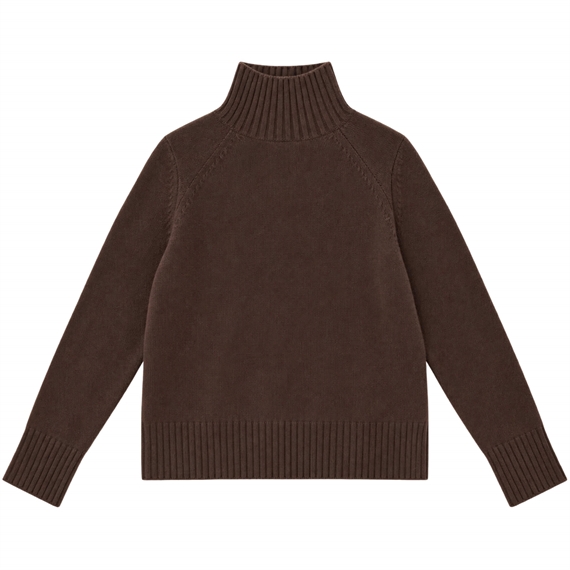 Allude Rullekrave Cashmere Strik, Brun