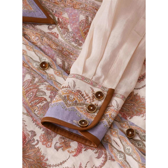 Zimmermann Alchemy Body Skjorte, Cream Paisley