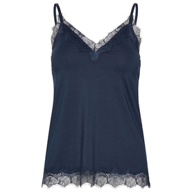 Rosemunde RW Bridget SL Lace Strap Top, Navy