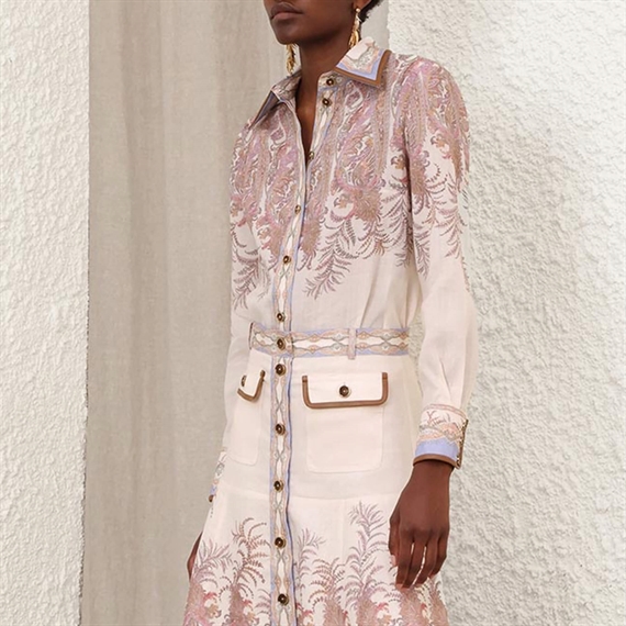 Zimmermann Alchemy Body Skjorte, Cream Paisley