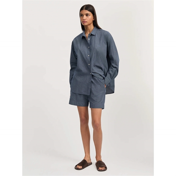 Aiayu Shirt Check Skjorte, Navy Check