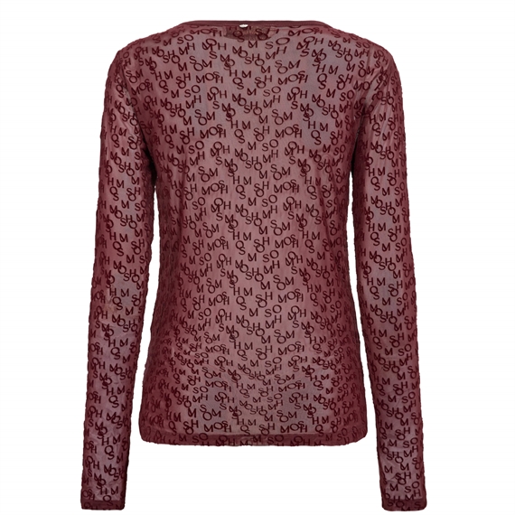 Mos Mosh Loretta Mono Mesh Bluse, Port Royale 
