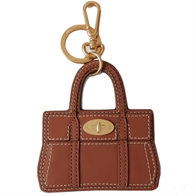 Mulberry Bayswater Bag Keyring, NVT Leather Oak