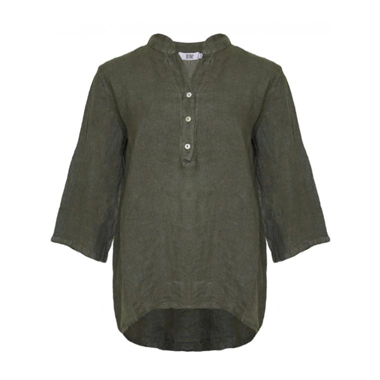 Hør Skjorte Bluse Army - Tiffany