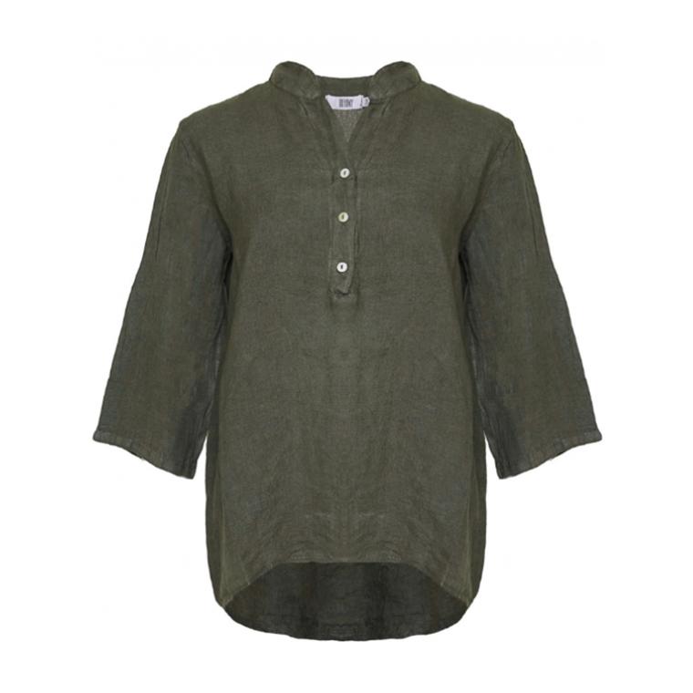 Hør Skjorte Bluse Army - Tiffany