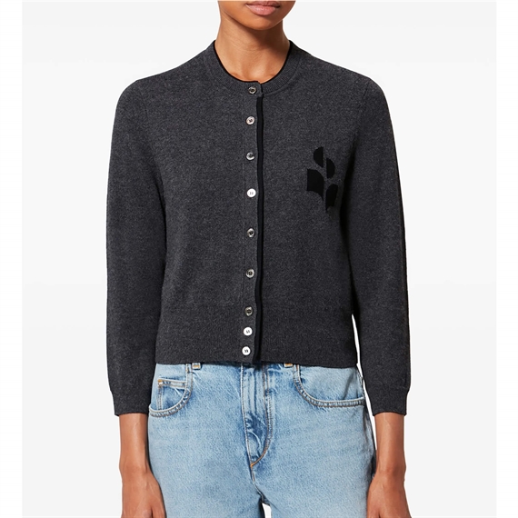 Isabel Marant Etoile Lona Cardigan, Anthracite Black