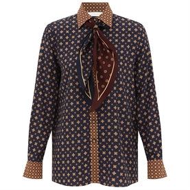Zimmermann Relaxed Skjorte, Multi Geo Print