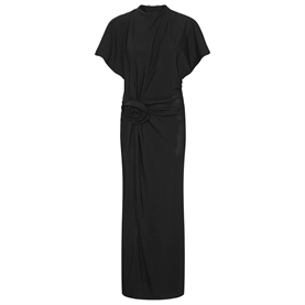 Rotate Maxi Slit Kjole, Sort