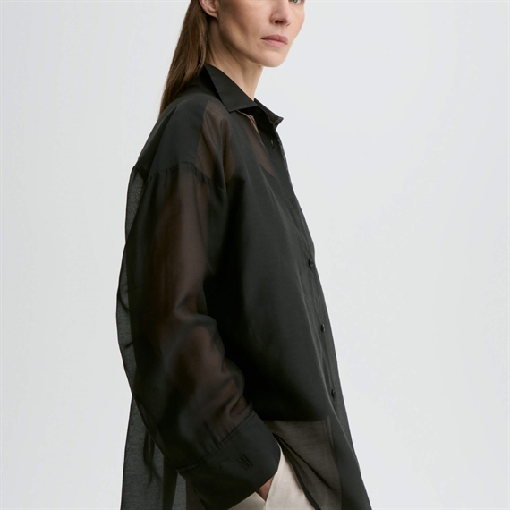 By Malene Birger Derris Silkeorganza Skjorte, Sort