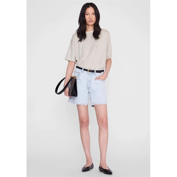 Anine Bing Cade T-shirt, Black Stripe