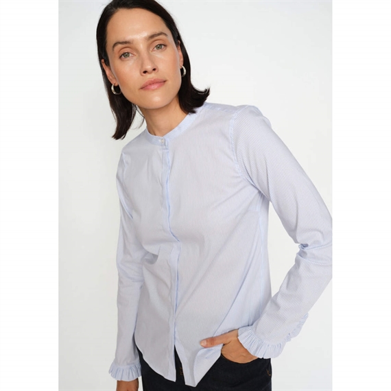 Mos Mosh Mattie Stripe Skjorte, Light Blue