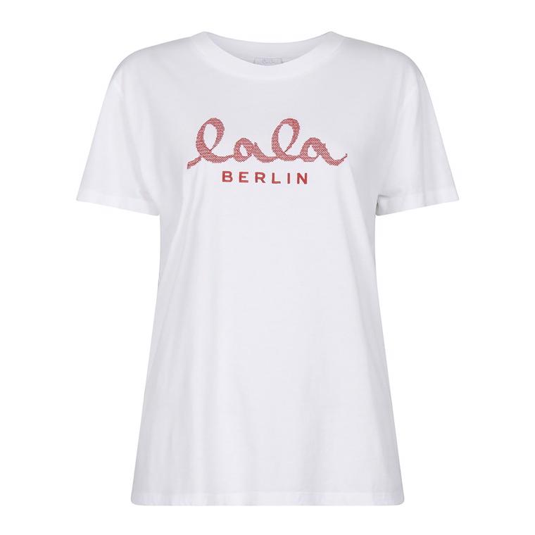 Lala Berlin Cara Logo T-shirt, Hvid
