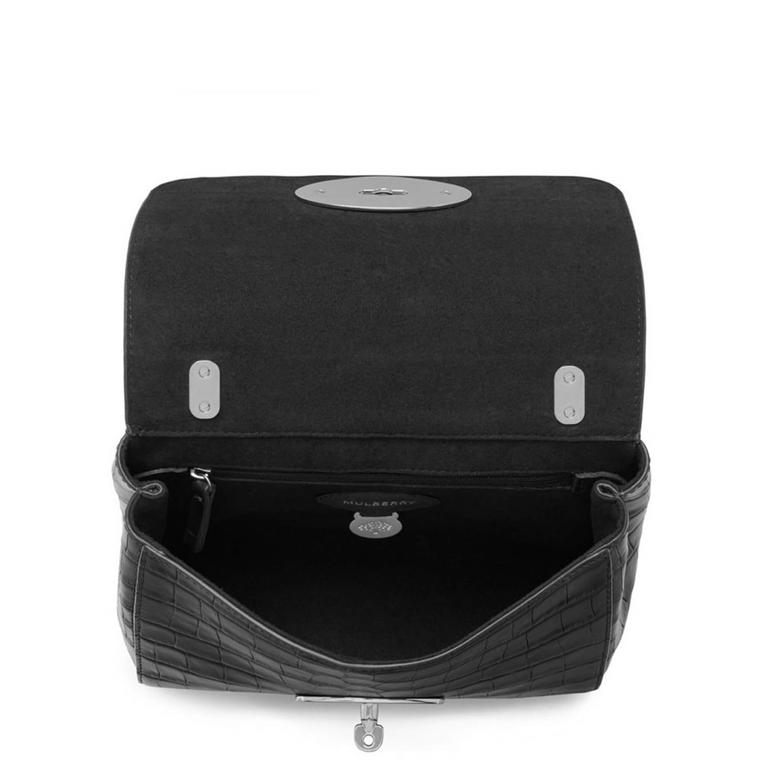 Mulberry Lily Black Matte Croc Taske 