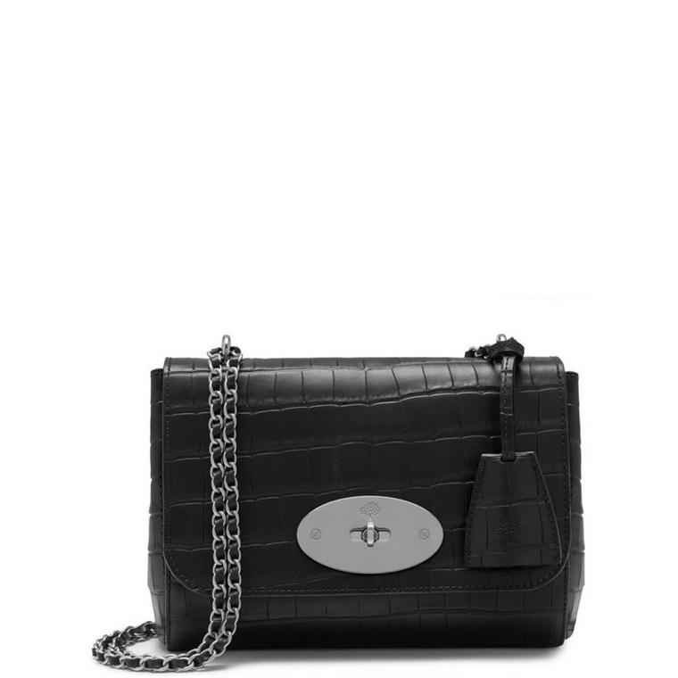 Mulberry Lily Black Matte Croc Taske 